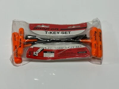 Snap-On Tools USA (NOS New) AWCGT-500 5pc ORANGE Torx T-Key Wrench Set T8-T25 - Image 1 of 4