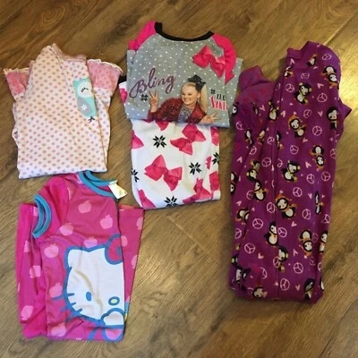PIJAMA NIÑA TALLA 7/8~Lote de 5~Invierno/Otoño~EC~Carter's, Nickelodeon, Hello Kitty Foto 1 de 3