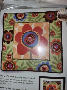 Dimensions 71-20074 Funky Flower Needlepoint Kit Anne Tavoletti Wool Yarn - Picture 1 of 6