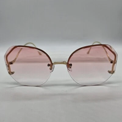Sunbrella Retro 70's Reading Glasses Large Rimless Pink - FRAMES ONLY! - Image 1 of 4