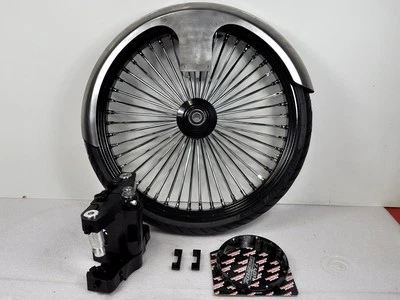 26 Inch Front End Wheel Tire Kit Harley Bagger Road Glide King Spoke Wire 08-13 - Image 1 of 4