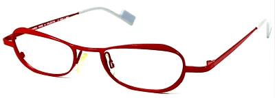 ANNE ET VALENTIN “UTOPIA” NS39 Japan Ruby Red/Light Gray Matte Eyeglasses Frame  - Image 1 of 4
