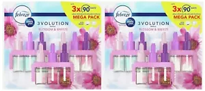 2 x Packs Febreze Ambi Pur 3volution Blossom & Breeze Air Freshener Refills. - Picture 1 of 1