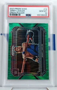 2023 Panini Prizm WWE  Green Prizm #14 Jerry Lawler Legend PSA 10 Gem Mint POP 2 - Picture 1 of 2
