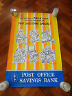 Rare Vintage Retro 1960S Post Office Savings Poster Original