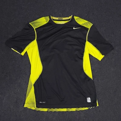 Nike Pro Combat Hypercool Shirt Mens Medium Black Short Sleeve Performance Logo - Image 1 of 4