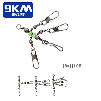 10~30Pcs Fishing Pin Connector with Luminous Swivels For Squid Jig Hard Baits - Image 1 of 4