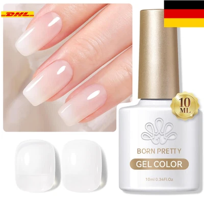 Milchig Weiss UV-Gel Nagellack | 10ml | Schwanenhals-Design - Bild 1 von 4