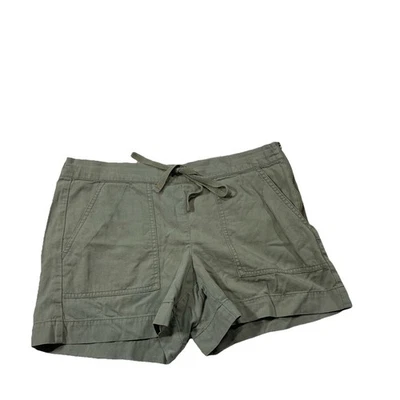Cabi Shorts Women Small Green Drawstring Chino Cotton Pockets Casual Solid J1Y - Image 1 of 4