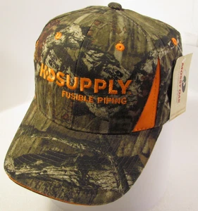 HD Supply Hat Adjustable Mossy Oak Camouflage Fusible Piping Logo Hunting Cap - Picture 1 of 12
