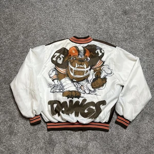 Giacca Vintage Cleveland Browns DAWGS Linea Gesso Animazione Uomo Taglia XL - Foto 1 di 8