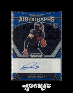 Prizm Draft Picks 2024 automático Jared Wiley #DPA-JWY Blue Prizm/149  - Imagen 1 de 2