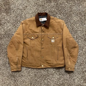 Chaqueta Carhartt De Colección Años 90 Para Hombres 46 JB0906 BRN Camionero Manta Forrada Hecha en EE. UU. - Imagen 1 de 8
