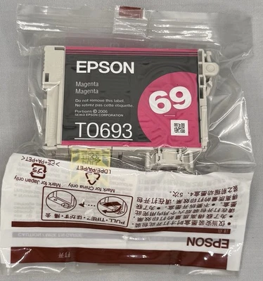 Epson T0693 RED magenta rojo ink jet printer Stylus CX9400 CX9475 fax to693 69 - Image 1 of 2