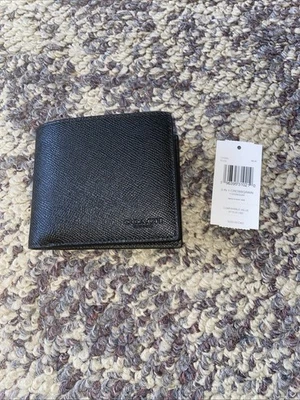 Coach ID Billfold Leather Wallet - Black - image 1 of 4