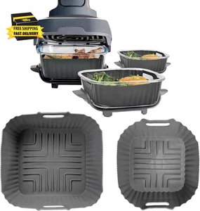 Silikon Luft Friteuse Einlagen für Ninja Crispi Glas FN101GY, 2er Pack Wiederverwendbar Air Fr - Bild 1 von 6