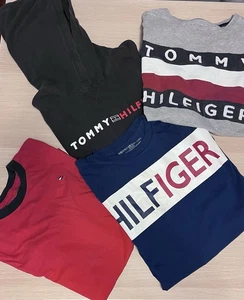 Lot of 4 Tommy Hilfiger Shirts Short & Long Sleeve Big Boys XL 18-20 Preppy USA - Picture 1 of 22