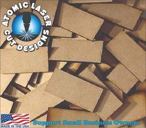 Bases MDF 50mm x 100mm x5 Rectángulos Corte Láser ENVÍO RÁPIDO GRATUITO #1 VENDEDOR DE EE. UU. - Imagen 1 de 5
