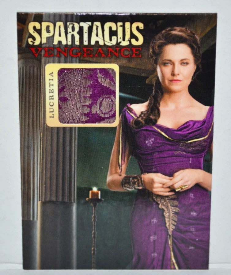 Tarjeta reliquia de disfraces de Spartacus Vengeance Lucy Lawless como Lucretia RARA Foto 1 de 2