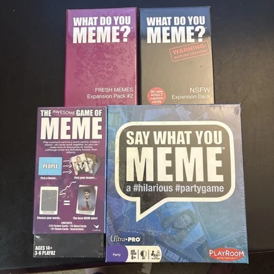 Lote de 4 - Say What You Meme 2ª Edição, NOVO, Incrível jogo de MEME, O que você MEME - Imagem 1 de 4