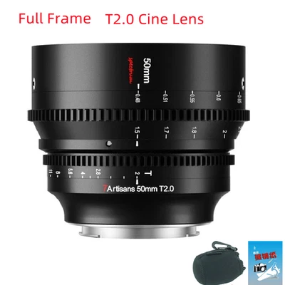 7artisans 50mm T2.0 Large Aperture Full Frame Cine Lens for Nikon Z Z9 Z5 Camera - Image 1 of 4