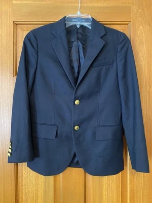 Blazer Polo Ralph Lauren Lana Botones Dorados Azul Marino Niños Talla 12 Escuela Formal Niños Foto 1 de 4
