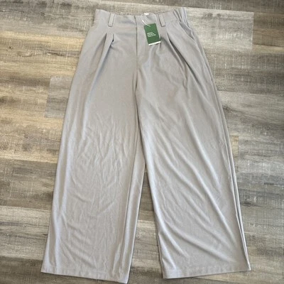 Halara Flex™ High Waisted Side Pocket Wide Leg Waffle Work Pants Gray Large - Image 1 of 4