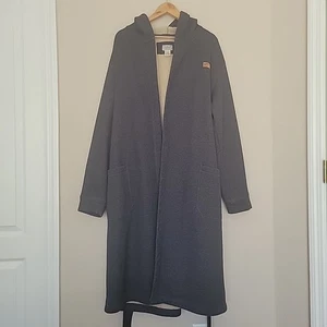 LL Bean Herren Gr.M Morgenmantel Waffelstrick Kapuze Gürtel Taschen grau 510588 - Bild 1 von 10