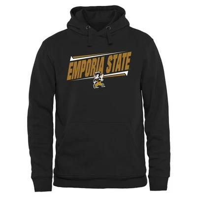 Men's Black Emporia State Hornets Double Bar Pullover Hoodie - Image 1 of 2