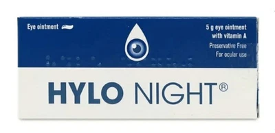 HYLO NIGHT (FORMERLY VITA-POS) 1 x HYLO Night Vitamin A dry Eye Ointment/drops Preservative Free 5g