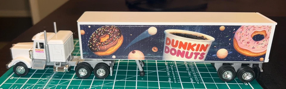 1995 DUNKIN DONUTS TRACTOR TRAILER-DIECAST-1/48 - Image 1 of 2