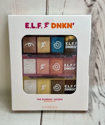 NIB SEALED E.L.F. ELF x DUNKIN The Dunkin Dozen Eyeshadow Ltd Ed Set 12 Shades - Image 1 of 2