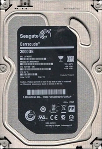 ST3000DM001 P/N: 1CH166-046 F/W: AP18 TK Z1F3 MAC 655-1726C 09/2013 Seagate 3TB - Bild 1 von 2