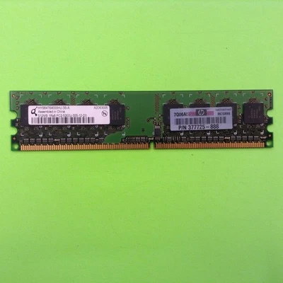 Qimonda HYS64T64000HU-3S-A 377725-888 512MB DDR2-667 (PC2-5300) PC2-5300U Rand - Image 1 of 2