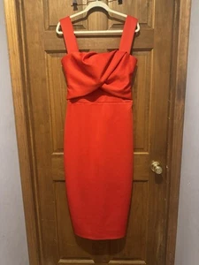 Just Fab Red Bodycon WideStrap Midi Dress Size XL - Picture 1 of 6