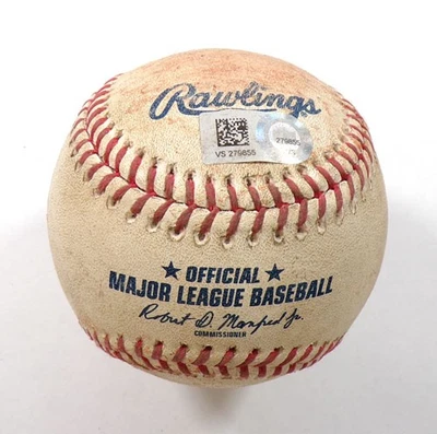 2021 Brewers @ Pirates Game-Used Baseball Tyrone Taylor/Max Kranick Single COA - Image 1 of 3