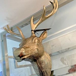 Rachel Zoe Hirsch Reittier Metall Neu Hirsch Wandhalterung Weihnachtsdeko Rentier - Bild 1 von 6