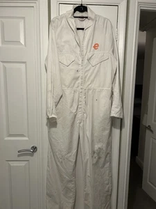 Vintage E Electric White Mechanic Style Overall, Size Medium / Large 1980s - Bild 1 von 8