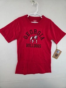 Georgia Bulldogs Youth XS Short Sleeve Cherry Red T-Shirt NWT Organic Cotton UGA - Picture 1 of 2