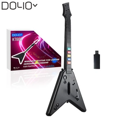 DOYO Jeu de Musique Sans Fil Guitare Manette pour PS4/PS3/PC Guitar Hero Game - Photo 1/4