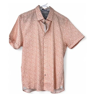 Ted Baker | L |  Parsley Short Sleeve Flower Print Shirt Button Up Down Men's - Image 1 of 4