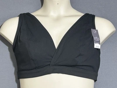 Sujetador de salón Cacique High Apex 44DD negro inalámbrico sin forro cómodo Foto 1 de 4