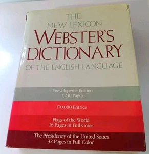 The New Lexington Websters Dictionary Hardcover 1991 Flags Of World Presidents - Picture 1 of 15