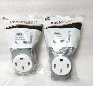 Lot of 2 Pcs - Hubbell Trade Select RR450FW 50A 125/250V, 3Pole 4Wire Outlet N£W - Picture 1 of 8
