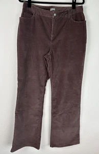J Jill Damen Größe 12 Cordhose Dunkelbraun Gerades Bein Pull-On Stretch - Bild 1 von 10