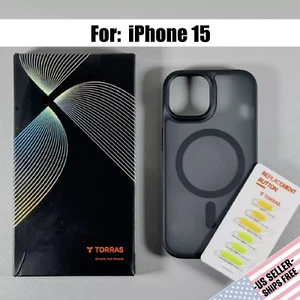 TORRAS Case For iPhone 15 - Frosted Black | Magnetic | Guardian Series | USED - Picture 1 of 16