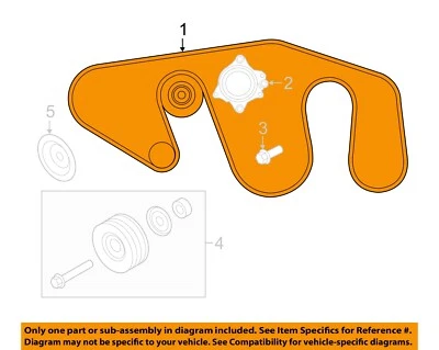 NISSAN OEM 11-24 Armada Cinturones de Enfriamiento Poleas-Cinturón Serpentino 117201LAB0B Foto 1 de 2