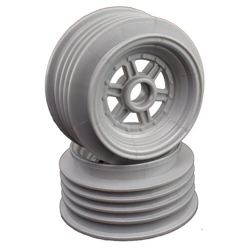 Ruedas delanteras DER-GSF-CS DE Racing Gambler para rodamiento de 3/8" / Custom Works PLATEADO Foto 1 de 1
