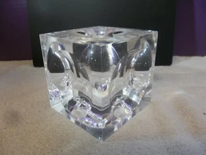 Space Age MCM Lucite Acrylic Op Art Sculpture Cube Albrizzi Guzzini Tasca 2902 - Picture 1 of 11