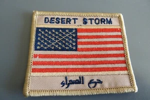 ORIGINAL MILITAIRE INSIGNE DESERT STORM FLAG US TBE - Picture 1 of 1